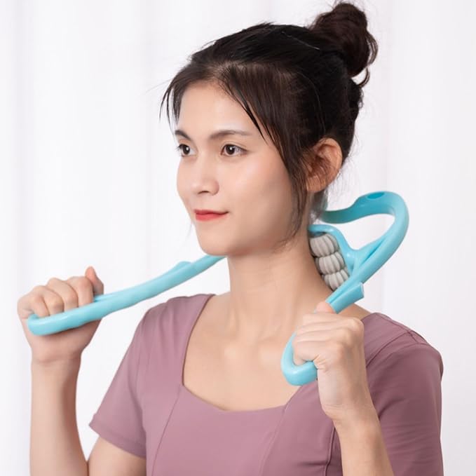 多功能 Neck and Back Massager 颈椎按摩器手动滚轮揉捏肩颈按摩颈部家用脖子 Neck and Back Massager 颈椎夹器 HomeOffice Body Electric Massagers
