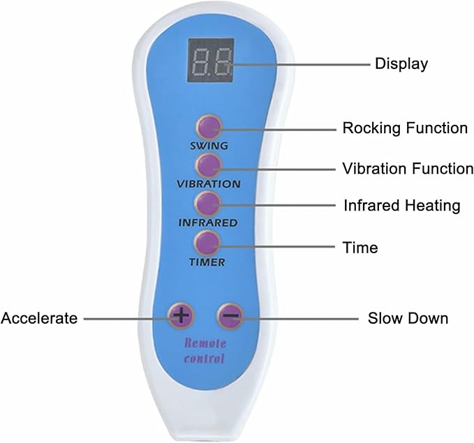 Fitness Chi Swing Machine with Remote Control for Passive Aerobic Leg Exercises - Foot Massager Exercise While Sitting Or Laying Down with Leg Shaker