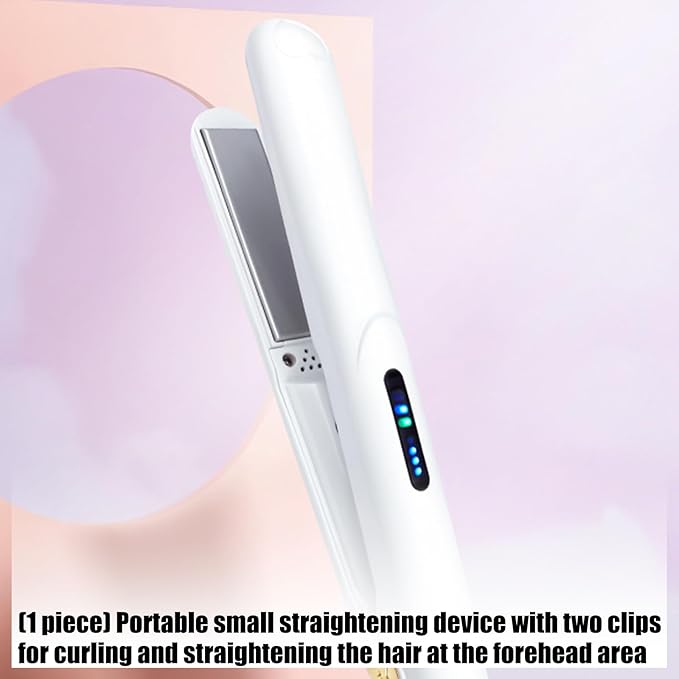Small Travel Friendly Hair Straightener Multipurpose for Styling Adjustable Temperature Control Automatic Shutoff Curling and Straightening Iron