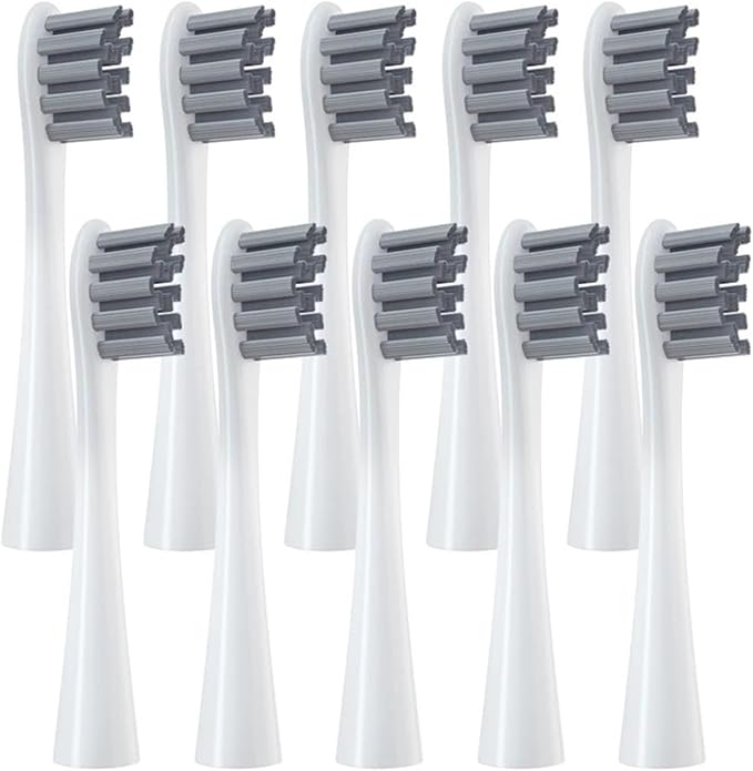 Replacement HeadsCompatible for Oclean Flow/X/X PRO/ Z1/ F1/ One/Air 2 /SE Brush Soft Sonic Toothbrush Vacuum(10 Grey)