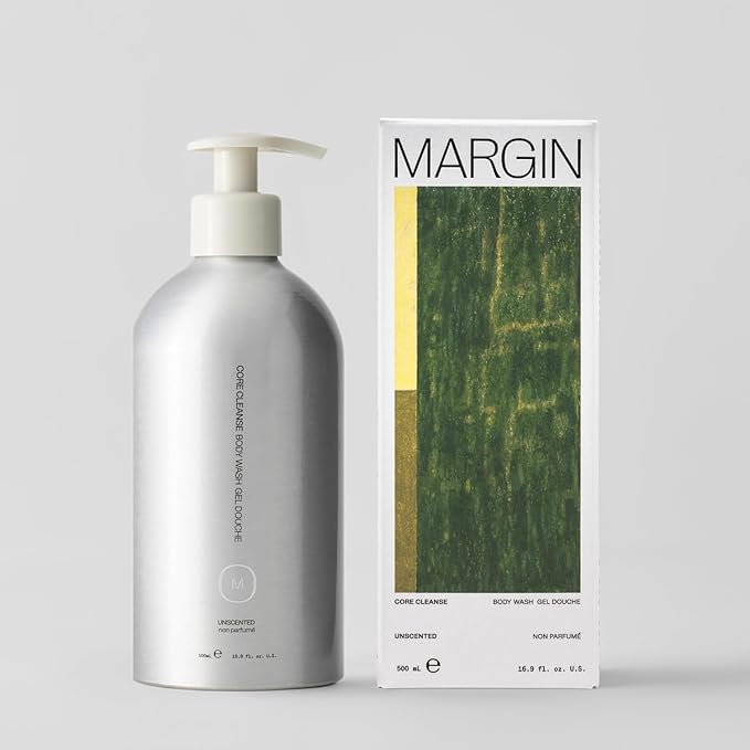 Margin Core Cleanse Body Wash - Hydrating Skin Cleanser for Total-body Cleansing 5% Glycerin 2% Niacinamide 1% Gluconolactone Body Wash for Frequent Showers (Unscented)