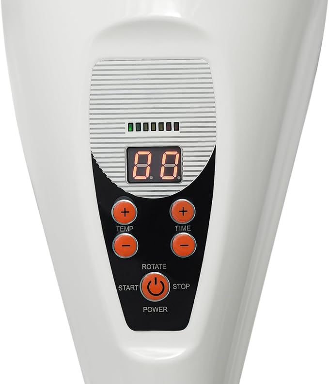 Wall Mount Orbiting Rotating Hair Treatment Machine 950W 110V 360° Rotating Heating Ring Salon Hair Perming Machine Adjustabe Temprature &amp Time Professional Hair Dryer for Spa Family (White)