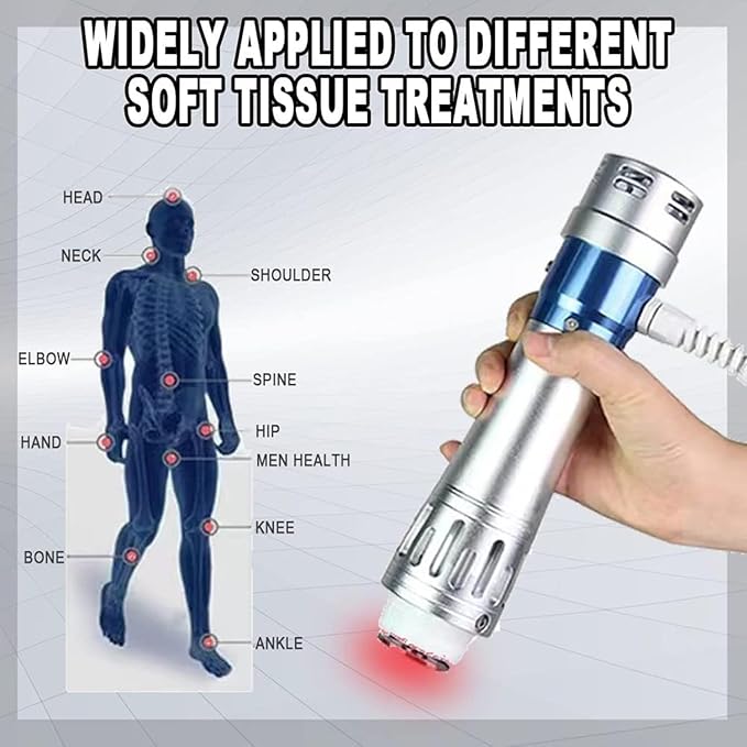 KLUFO Shockwave Therapy Machine Shock Wave Electromagnetic ED Treatment Pain Relief Deep Muscle Massager Relax Device for Erectile Dysfunction with 7 Massage Head
