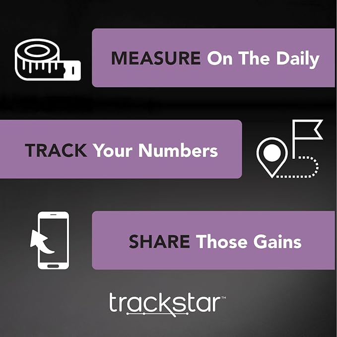 Trackstar Silver Digital Weight Scale | 440 lb Weight Capacity | Trackstar Monitoring App | Bluetooth iOS &amp Android Compatible | Measure Track and Share Results