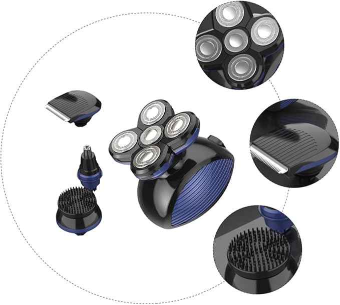 Mini Cordless Hair Clippers Grooming Kit for Men Rechargeable Trimmer with Floating Blades for Smooth Shaving Portable USB Charging Lightweight Design Blue