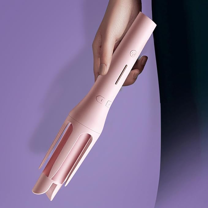 Brrnoo Automatic Curling Iron 32mm Ceramic Curling Wand with Built in Ion Generator for Hair Shine and Damage Minimization 4 Temperature Settings 170C 230C for Salon Home Travel (US Plug 110V)