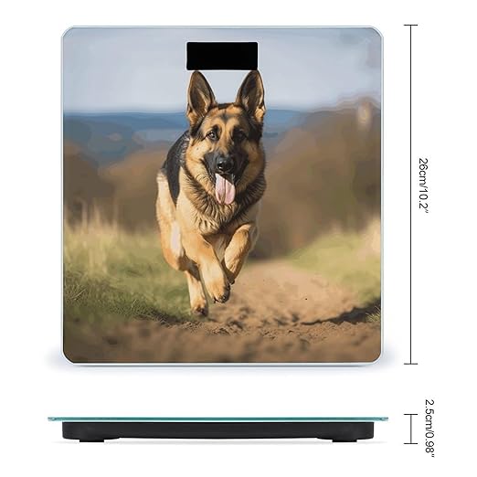 Running German Shepherd Dog Scale for Body Weight Highly Accurate Digital Bathroom Body Scale Digital Bathroom Scales for People Anti-Slip Large LCD Display Smart Scales