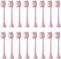 16pcs Replacement Toothbrush HeadCompatible for BOMIDI TX5 Soft Bristles Nozzles(16PCS Pink)