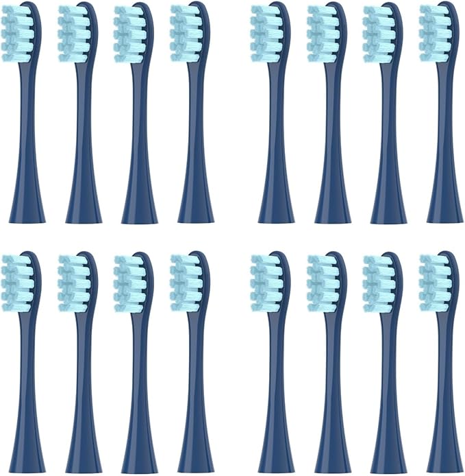 16pcs Replacement Brush Heads Compatible for Oclean Sonic X/Pro/ Z1/ SE F1 One PW01/03/05/07/09 P5 Electric Toothbrush(16 Blue)