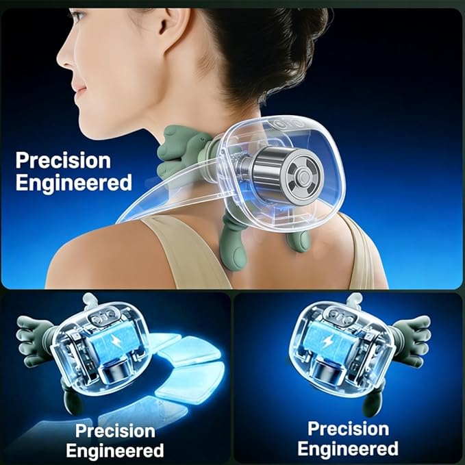Shoulder Massager for Pain Relief 4D Wireless Deep Tissue Massager with Shiatsu and Heat Therapy Cordless Heated Hand Compression for Neck and Back Muscles