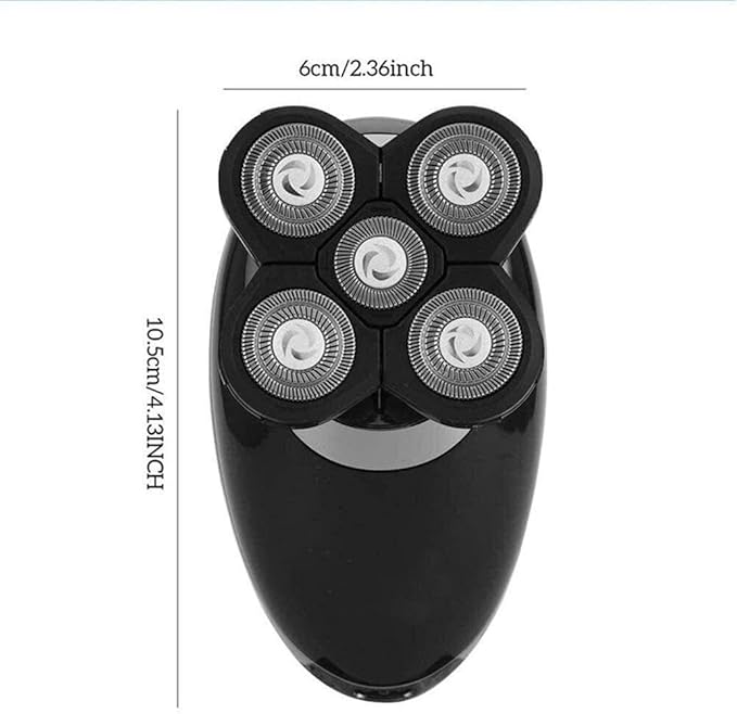 Electric Razor for MenWet and Dry Rechargeable Mens Rotary Shaver Three in One Electric Shaver Beard Hair Clipper Nose Hair Trimmer Cutting Head 5D Floating Wireless Rechar