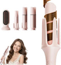 4 in 1 Automatic Curling Iron Set with Interchangeable Barrels(11.21.5) 3 Ionic Beach Waves Portable Hair Curlers &amp 1 Straightener CombAnti-Scald &amp Tangle-Free3 Temp Settings Timer