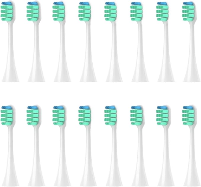 16pcs Replacement Toothbrush HeadsCompatible for Panasonic Doltz EW-DC01/DC12/PDL54/PDP51/EW1031/DE92/WEW0980/DL40/DL75/DL82(16pcs White)