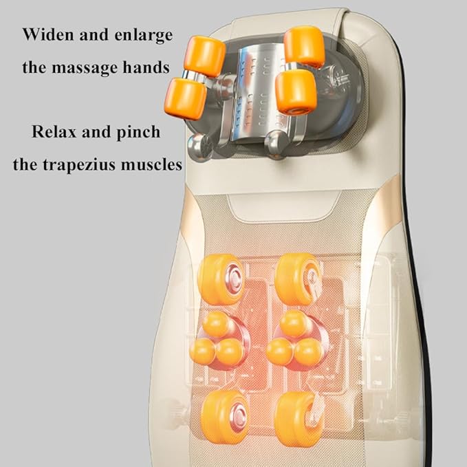 Back Massager Chair CushionImitation Human Hand Massage Seat CushionWith Temperature-Sensing Hot CompressElectric Back Walking MassageRelieve FatigueFor ParentsAU