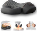 3-in-1 Neck Massage Pillow for Women Men with Memory Foam Heat Heating Traction Function to Relieve Shoulder Pain 3D Ergonomic Cervical Hump Corrector Massager for Home Office