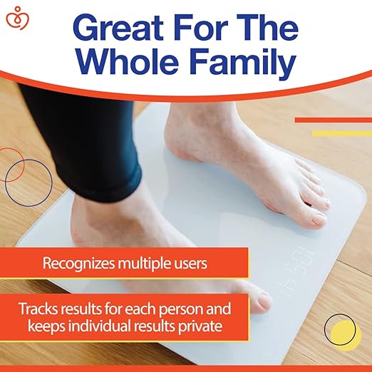 Body Analyzer Bluetooth Smart Scale - Tracks and Records 10 Measurements - User-Friendly app - Sleek Stylish Design