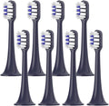 Compatible for T300/T500/T500C/T700 Replacement Toothbrush Heads(Black-8pcs)