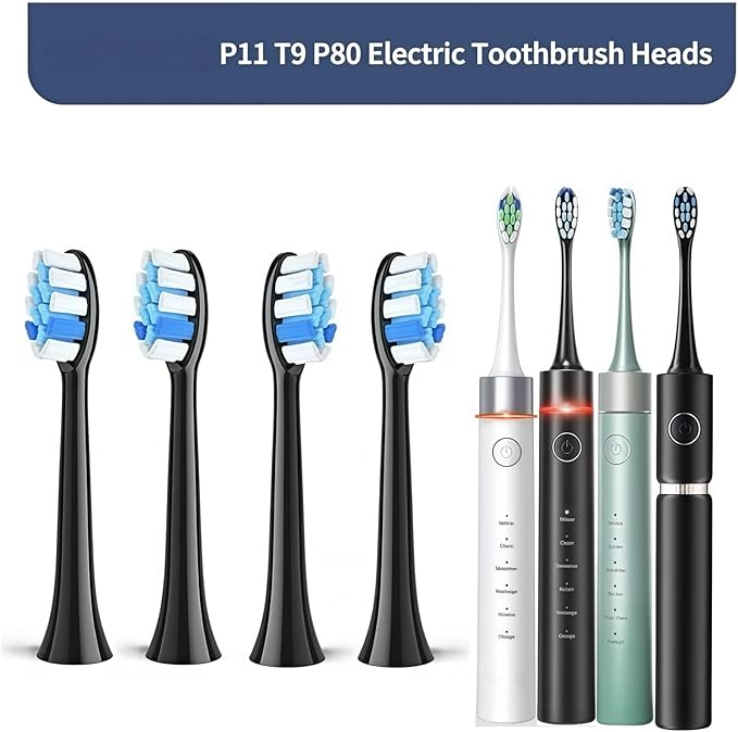 Electric Toothbrush Heads Compatible with Fairywill P11 Electric Toothbrush Replacement Brush Heads(White 16PCS)