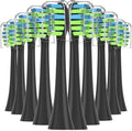 Compatible for 7am2m 10PCS Replacement Toothbrush Heads - AM101/AM105 Sonic Toothbrush Vacuum Soft Dupont Bristle(10PCS Black)