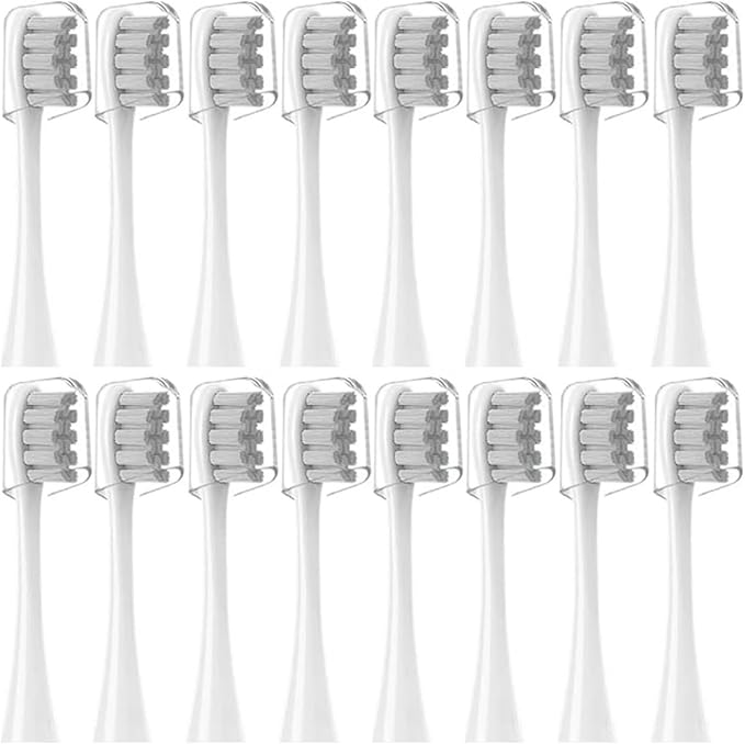 16pcs Replacement Brush HeadsCompatible for Oclean X/Pro/ Z1/ SE F1 /One/ PW01/03/05/07/09 P5 Toothbrush(16 White)