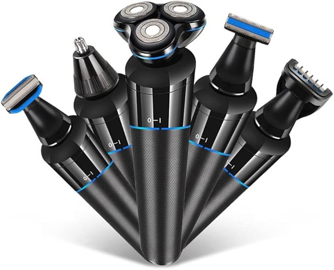 Electric Razor for Men Electric Face Shavers Rechargeable Shaving Men's Razors IPX5 Waterproof Wet Dry Rotary Shavers Beard Nose Mustache Trimmer