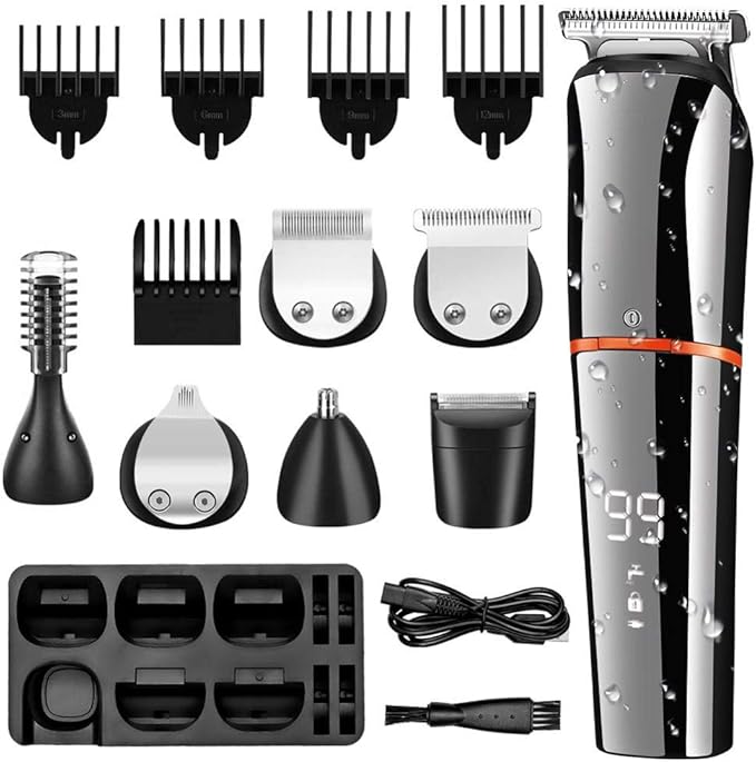 Professional Hair Clippers for Men 6 in 1 Hair Clipper Full Body Hair Trimmer Razor Shaver Nose Trimmer Beard Trimmer kit