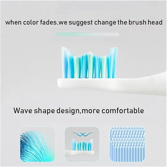 Tooth Brush HeadCompatible for Seago-507B/908/909/917/610/659/719/910/575/551/548 Electric Toothbrush(5pcs Black)