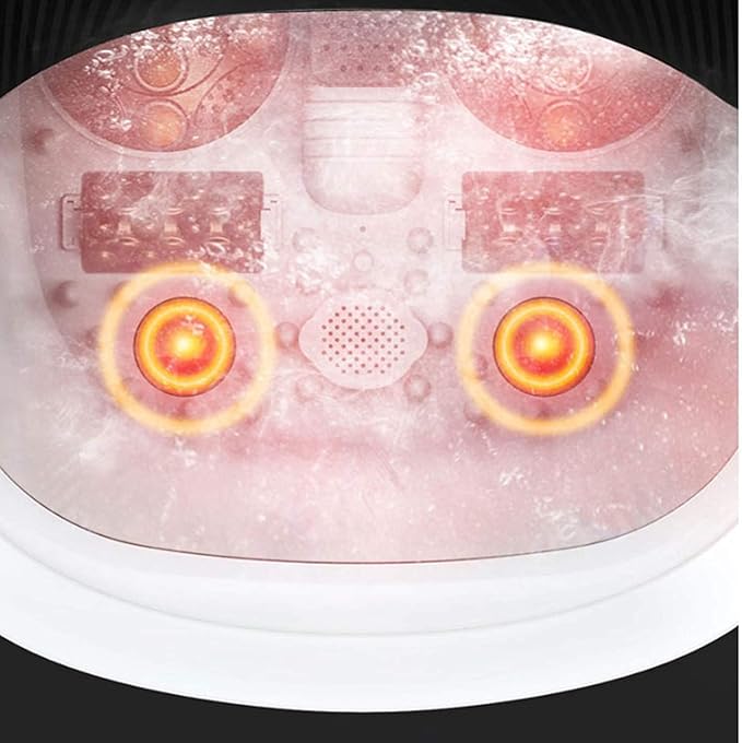 Foot Spa Massager Heat Bubbles Vibration 6 Rollers Digital Temperature Control Relax Tired Feet Relieve Muscle Pain Home Use