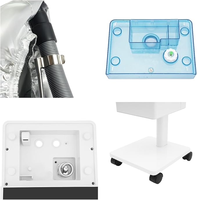 650W Professional Hair Steamer Multifunctional Nano Steamer for Hair Stand up Hair Steamer for Deep Conditioning 110V (White)