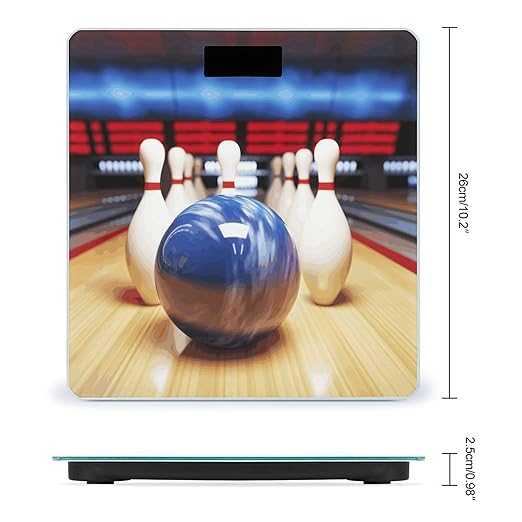 Bowling Bathroom Scale Weight Scale for Body WeightHighly Accurate Digital Weighing Machine Clear LED Display Digital Bathroom Body Scale 400lb/182kg