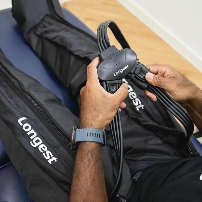 LONGEST Lymphedema Pumps Legs Foot Air Compression Therapy Boots Lymphatic Leg Recovery Compression System Pressotherapy for Swelling Circulation &amp Pain Medium