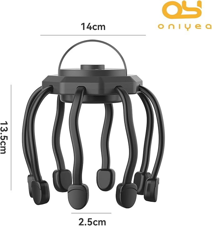 Electric Scalp Massager Head Massager Scalp Stress Relax Kneading Hair Massage with 3 Modes 360 Degree Hair Massager Cordless Portable Head Scratcher for Stress Relax