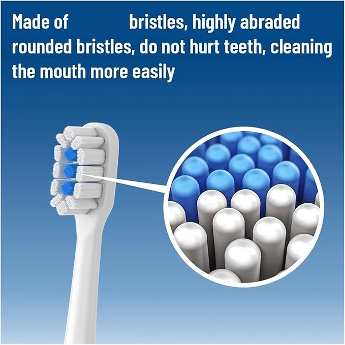 12pcs Replacement Brush Heads Compatible for T301 T302 T501 /501CSonic Electric Toothbrush Head Soft Bristle Nozzles(T301-302-BK-12Pcs)