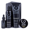 ZEUS Everyday Beard Kit for Men Facial Hair Shampoo Conditioner Oil Balm &amp Tin Gift Box Premium Beard Care &amp Grooming Set (Made in USA) Verbena Lime