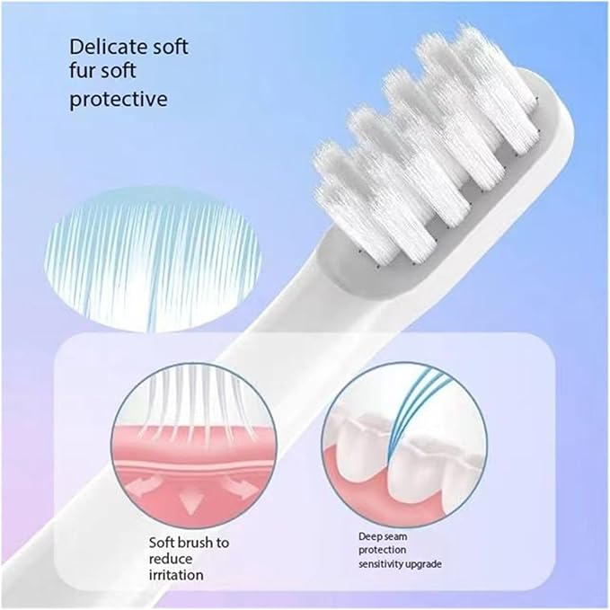 8PCS Replacement Electric Toothbrush Heads Compatible for EX3(White 8)