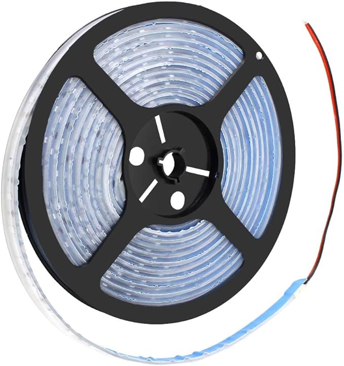 5M/16.4ft SMD2835 300LEDs Near Infrared 850nm NIR Single Chip DC12V 24W Flexible IR LED Strips Light IP65 Waterproof 8mm Wide 60LEDs/M 4.8W/M Light Strip
