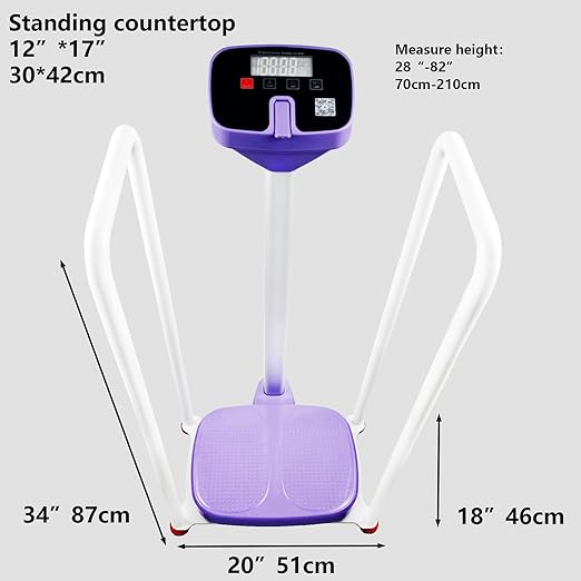 Assist The Elderly in Measuring Weight gain While Standing with an Electronic Scale with armrests Suitable for use in clinics Hospitals Schools Nursing Homes (Armrest Dreamy Purple)