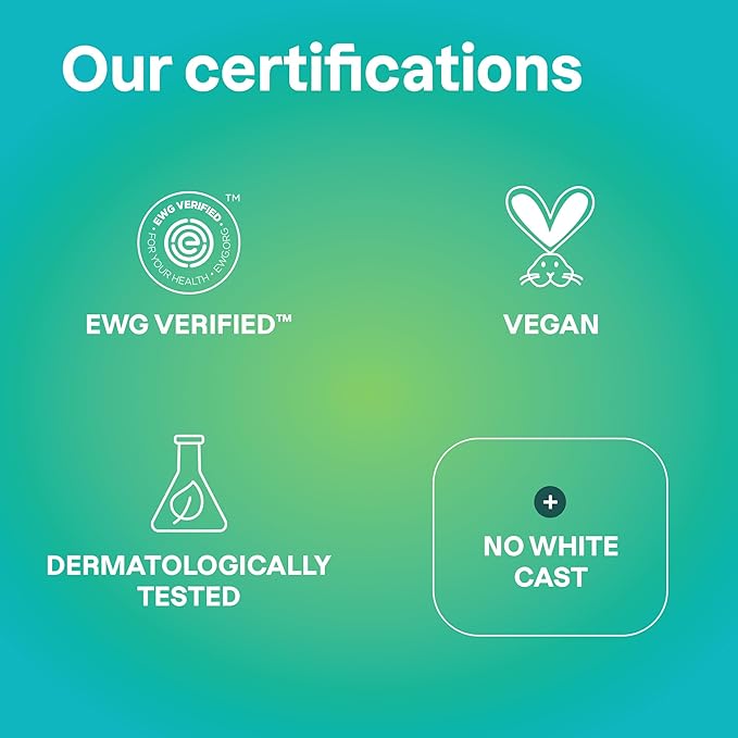 ATTITUDE Mineral Face Sunscreen with Zinc Oxide SPF 30 EWG Verified Broad Spectrum UVA/UVB Protection Dermatologically Tested Vegan Unscented 2.6 Ounces