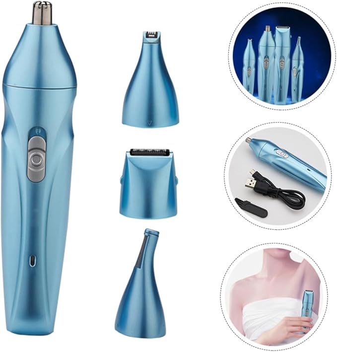 Electric Nose Hair Trimmer USB Rechargeable Battery Precision Vibrissa Trimmer for Men and Women Wet/Dry Use Easy to Clean Nose and Ear Hair Remover