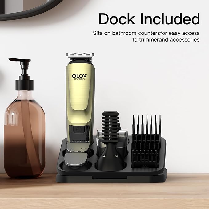 Cordless Beard Trimmer for Men 17-in-1 Mens Grooming Kit Electric Razor Shaver for Face Mustache Body &amp Nose Hair with USB Charging Dock IPX7 Waterproof Gift for Dad Husband &amp Him