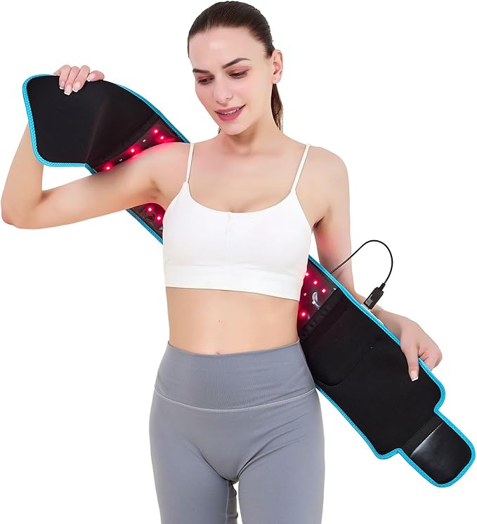 Red Light Therapy Belt Near Infrared Light Therapy for Body Weight Loss lipo Belt at Home Contour Light Machine 660nm 850nm for Pain Relief Sleep Skin Health Anti-Aging Energy Recovery