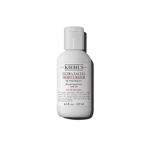 Kiehl's Ultra Facial Moisturizer with SPF 30 Hydrating Face Cream for All Skin Types UVA &amp UVB Sunscreen Protection Skin Feels Soft and Smooth with Squalane Paraben-free Fragrance-free