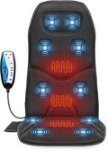 COMFIER Massage Seat Cushion with Heat - 10 Vibration Motors Back Massager for Chair （Vibration Massage Only Not Shiatsu/RollingMassage Chair Pad for Back Ideal Gifts for Men Women (Renew)
