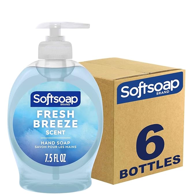 Softsoap Body Wash Pomegranate &amp Mango Spritz Body Wash 20 Fl Oz (Pack of 4) &amp Liquid Hand Soap Fresh Breeze - 7.5 Fl Oz (Pack of 6)