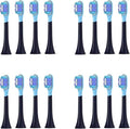 Replacement Toothbrush Heads Compatible for T301/T302/T501/MES605/MES607/MES6084/16pcs(16 Black)