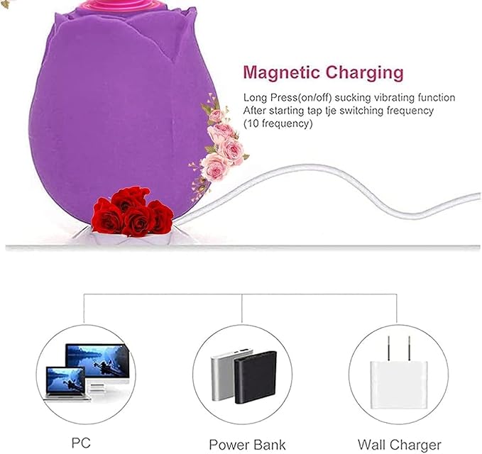 2026 Upgraded Version 10 Intense Suction Patterns 10 Continuous Insertion Rose Adult Tool 2025 Women Toys Automatic Electric Adult Toys Machine USB Rechargeable XJH-Purple53