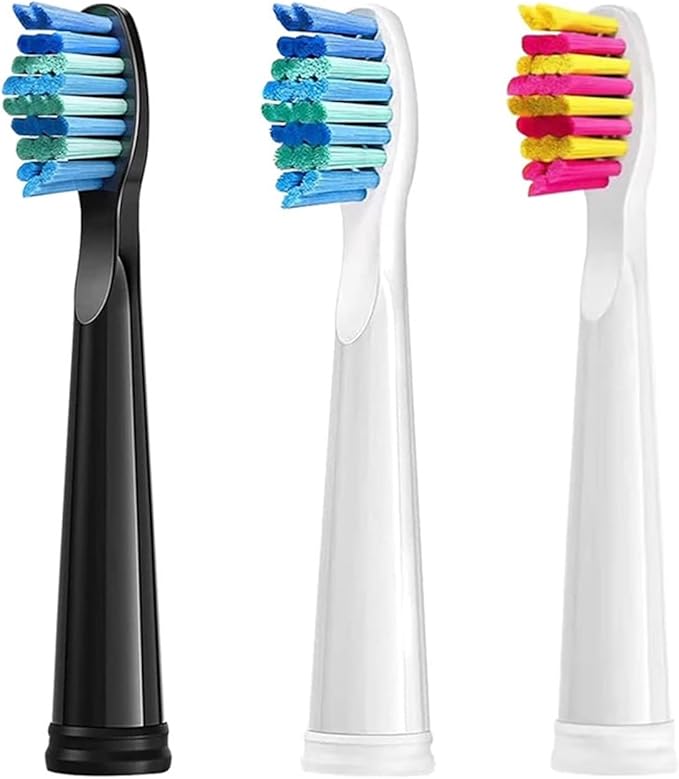 Replacement Electric Toothbrush Head Compatible for Fairywill Refills FW-D1/FW-D3/FW-D7(10 PCS BK)
