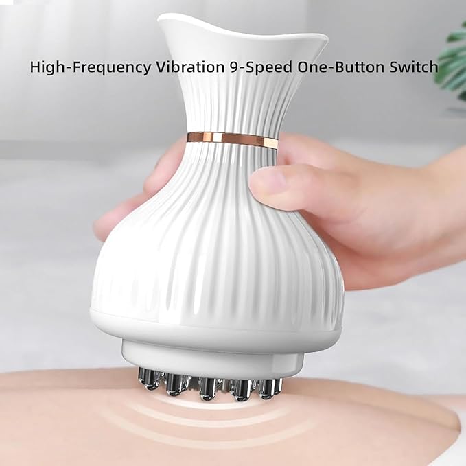 Neuro Relief Home Pro Massager Cleanse 4-in-1 Leg Massager Cordless Handheld Leg Massager for Shoulder Foot Full Body Electric Meridian Massage Brush for Muscle Pain Relief (1Set)