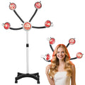 Hair Dryer with 5 Heat Lamps Adjustable Arm and Flexible Lamp for Efficient Hair Drying 750W Powerful Infrared Technology Perfect for Salon or Home Use for Perming &amp Styling Red