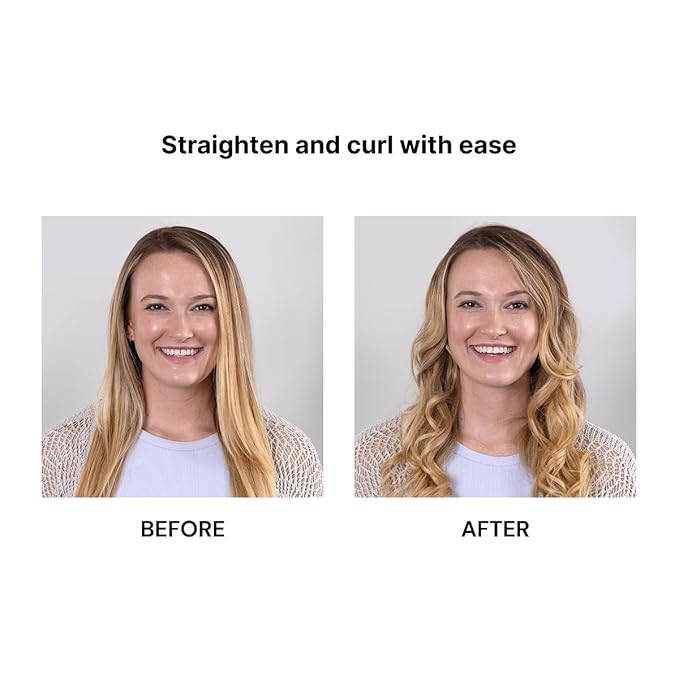 L'ANGE HAIR Aplatir Ceramic 1 Flat Iron | Adjustable Temp &amp Dual Voltage Hair Straightener | Tourmaline-Infused Plates for Smooth Frizz-Free Styling | 1 Inch Styling Tool (Blush)